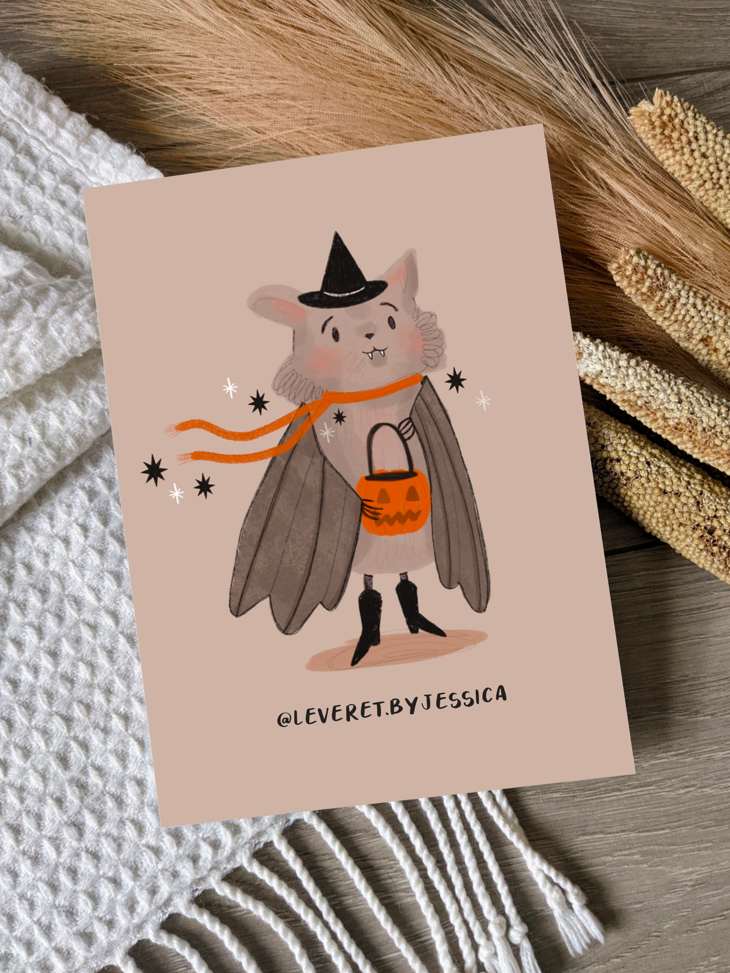 Trick or Treat Bat Art print