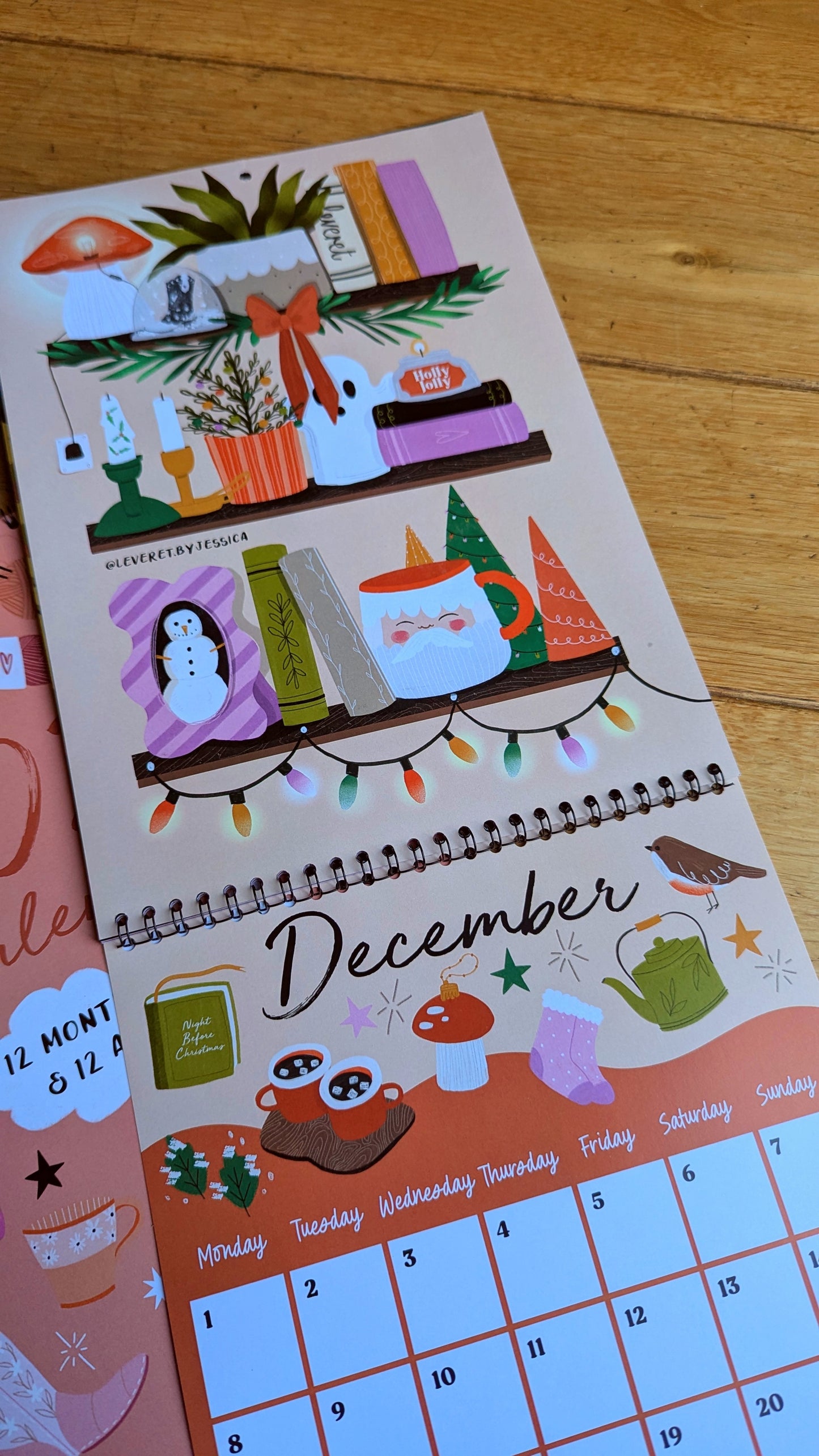2025 Wall hanging illustrated Calendar
