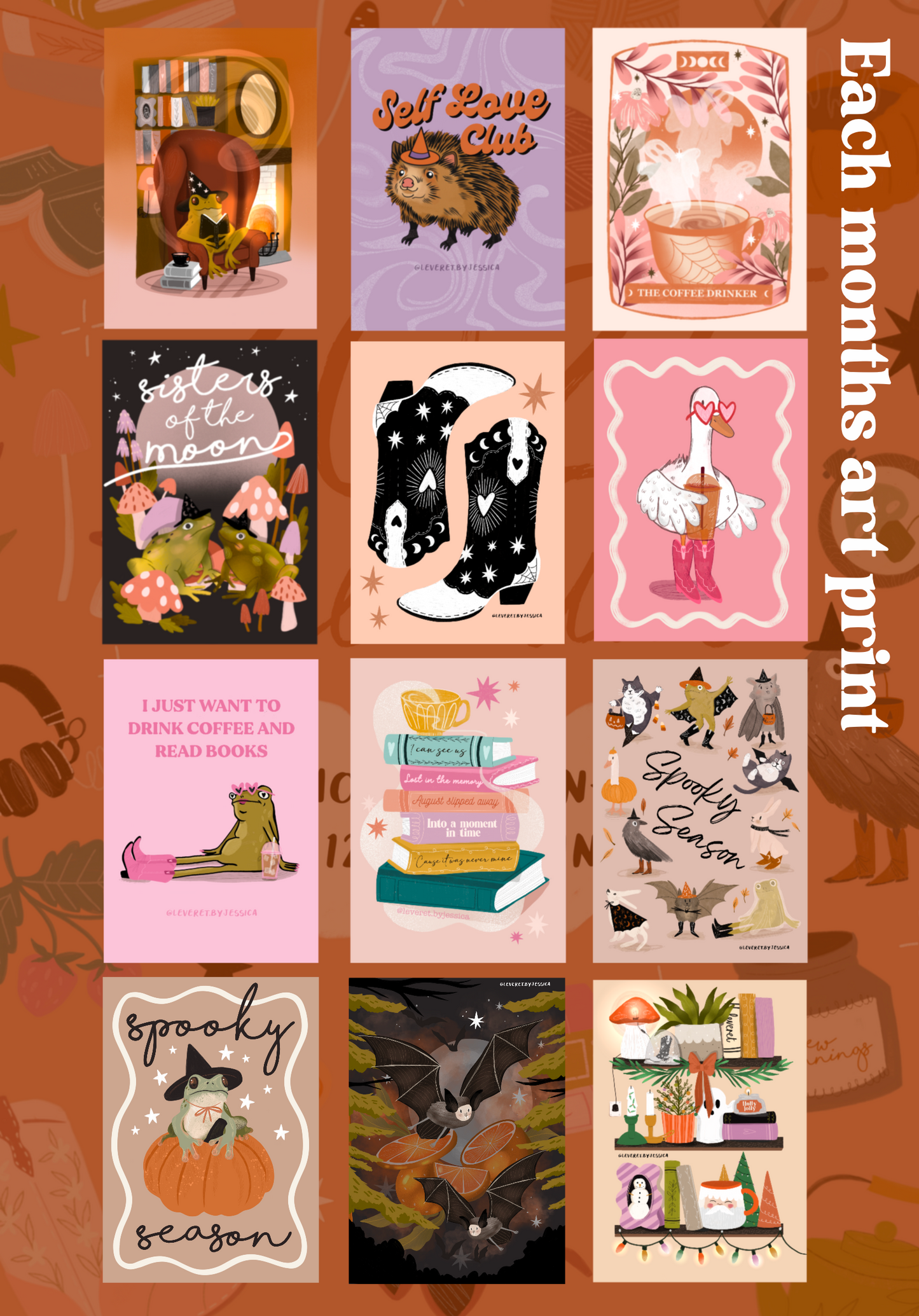 2025 Wall hanging illustrated Calendar
