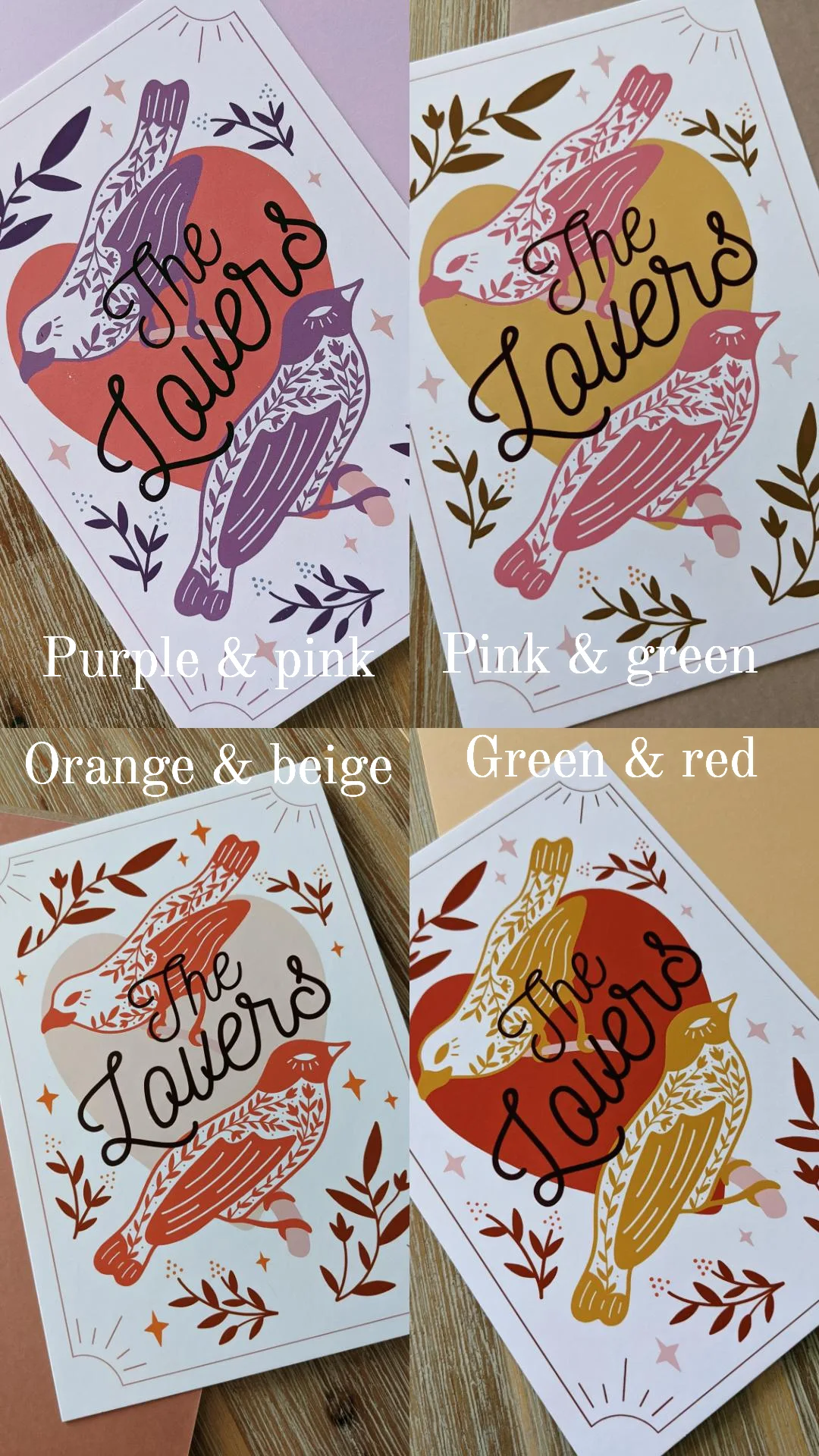 The Lovers Tarot Card Art Print