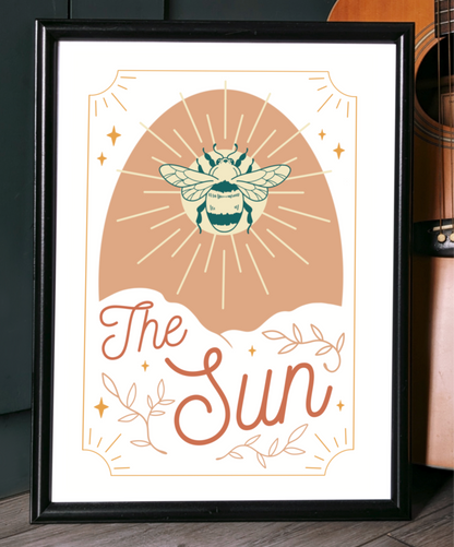 The Sun Tarot Style Print