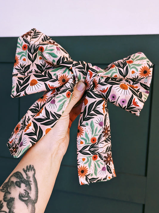 Premade wild Garden Hair Bow