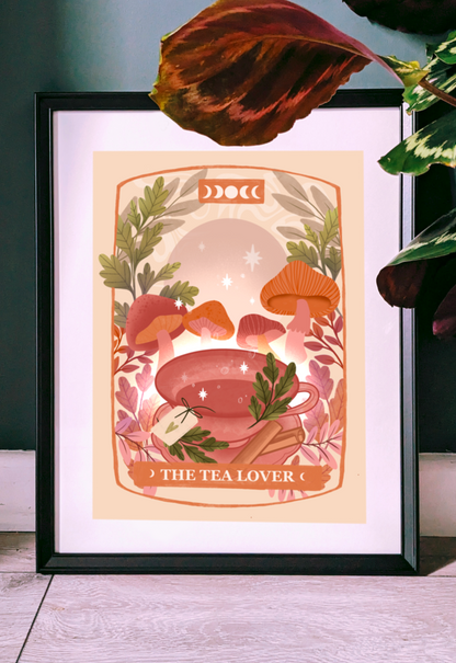 The Tea Lover Tarot Art Print