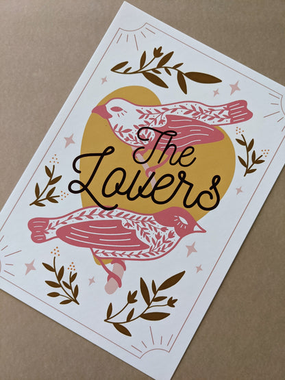 The Lovers Tarot Card Art Print