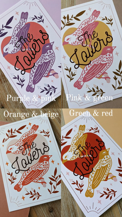 The Lovers Tarot Card Art Print